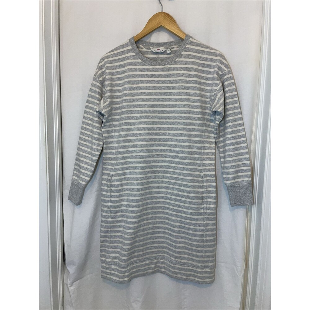 Vineyard Vines Sweater Dress Size XS Gray Stripe